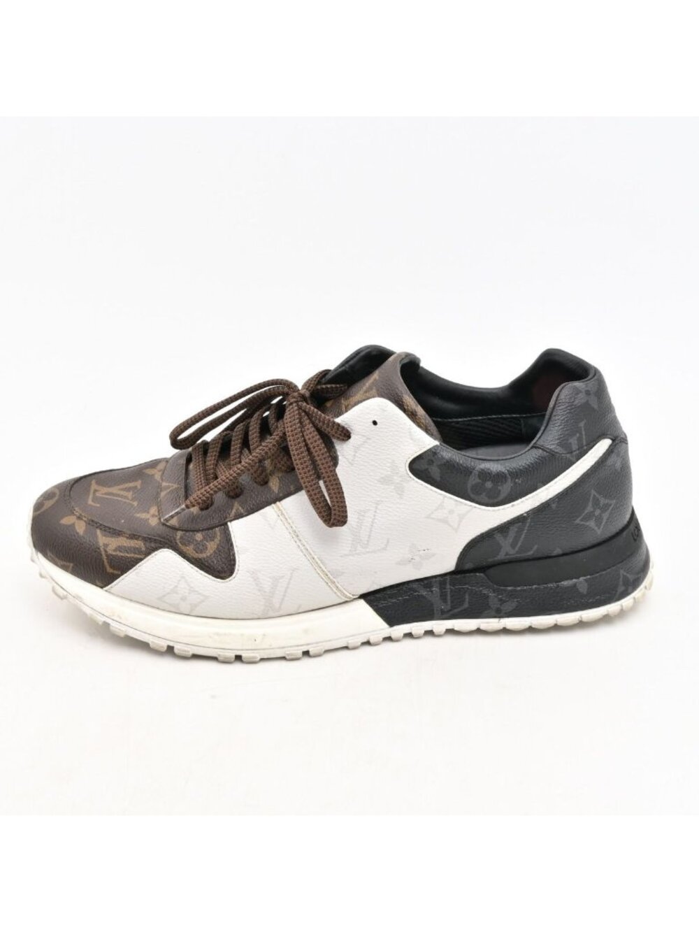 Louis Vuitton Sneakers Run Away Line Dark Brown Black Multi Leather 7.5